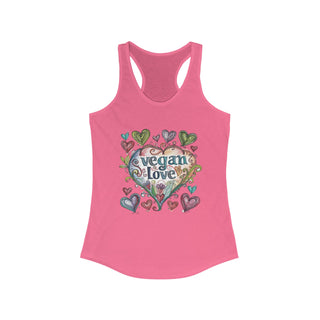 Vegan Love Women's Ideal Racerback Tank Printify