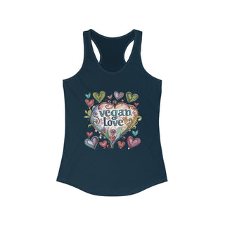 Vegan Love Women's Ideal Racerback Tank Printify