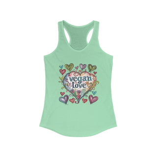 Vegan Love Women's Ideal Racerback Tank Printify