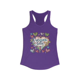 Vegan Love Women's Ideal Racerback Tank Printify