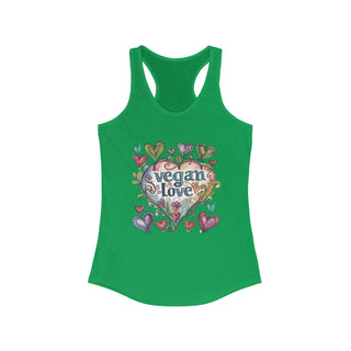 Vegan Love Women's Ideal Racerback Tank Printify