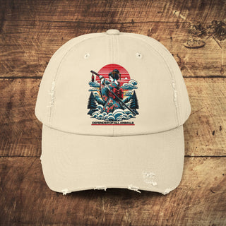 Defender of Animals Unisex Distressed Cap Printify