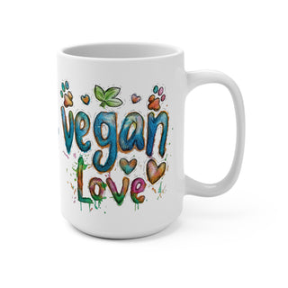 Vegan Love Coffee Mug 15oz Printify