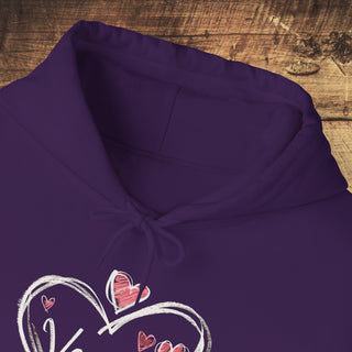 Vegan Hearts Heavy Blend™ Hooded Sweatshirt Printify