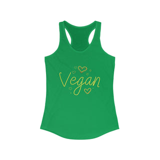 Vegan Hearts Women's Ideal Racerback Tank Printify