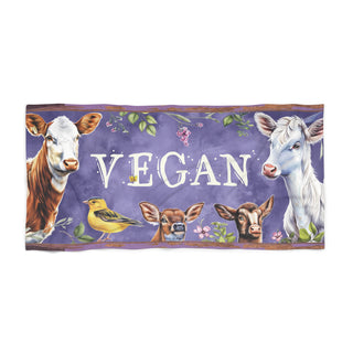 Vegan Beach Towel Printify