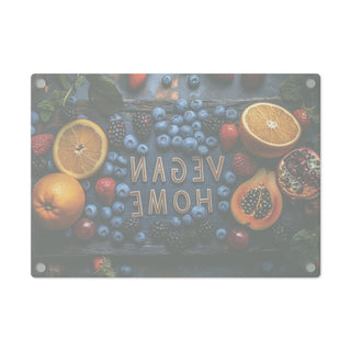 Vegan Home Tempered Glass Cutting Board Printify