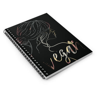 Vegan Girl Spiral Notebook - Ruled Line