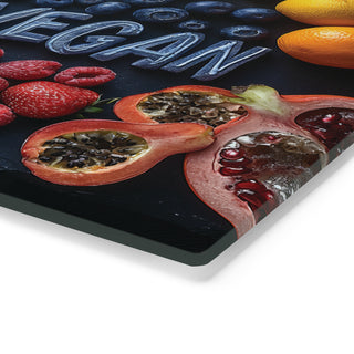 Raw Vegan Tempered Glass Cutting Board Printify