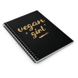 Vegan Girl Spiral Notebook - Ruled Line