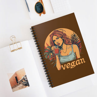 Vegan Girl Spiral Notebook - Ruled Line