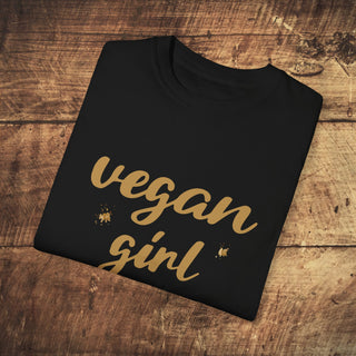 Vegan Girl Garment-Dyed T-shirt Printify