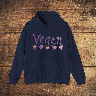 Vegan Hearts  Heavy Blend™ Hooded Sweatshirt Printify