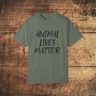 Animal Lives Matter Garment-Dyed T-shirt Printify