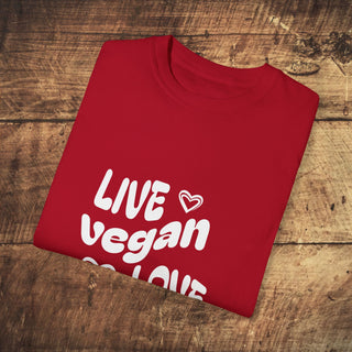 Live Vegan Unisex Garment-Dyed T-shirt