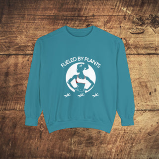 Fueled By Plants Garment-Dyed Sweatshirt Printify