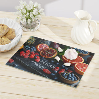 Vegan Home Tempered Glass Cutting Board Printify