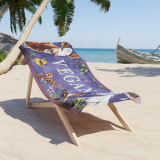 Vegan Beach Towel Printify