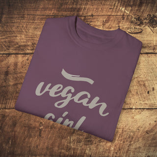 Vegan Girl Garment-Dyed T-shirt Printify