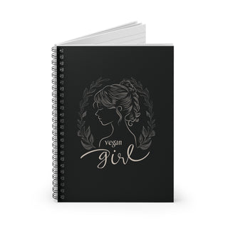 Vegan Girl Spiral Notebook - Ruled Line