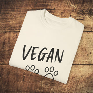 Vegan Paws Garment-Dyed T-shirt Printify