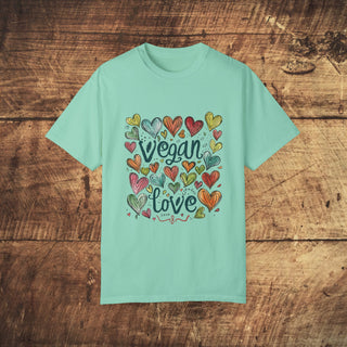 Vegan Love  Garment-Dyed T-shirt Printify