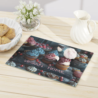 Vegan Home Tempered Glass Cutting Board Printify