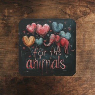 For the Animals Cork Back Coaster Printify