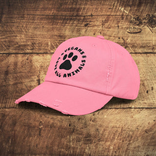 Vegans Love All Animals Unisex Distressed Cap Printify