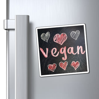 Vegan Hearts Magnet Printify