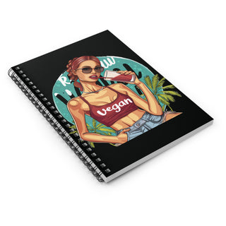 Vegan Girl Spiral Notebook - Ruled Line