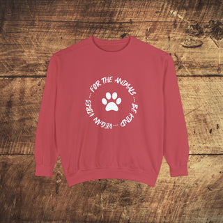 For The Animals  Garment-Dyed Sweatshirt Printify