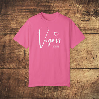 Vegan Girl Garment-Dyed T-shirt Printify