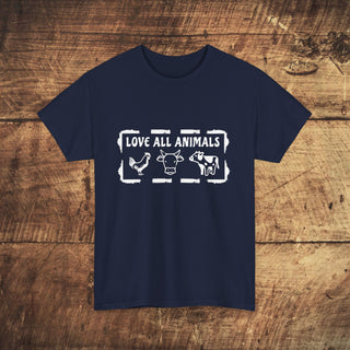 Love All Animals Unisex Heavy Cotton Tee