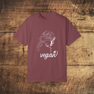 Vegan Girl Garment-Dyed T-shirt Printify