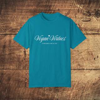 Vegan Virtues Garment-Dyed T-shirt Printify