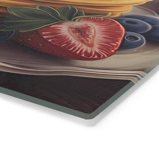 Vegan Breakfast Tempered Glass Cutting Board Printify