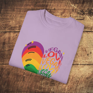 Vegan Love Garment-Dyed T-shirt Printify