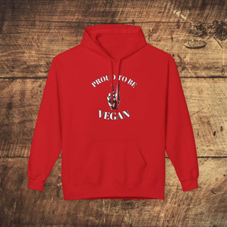 Proud To Be Vegan Unisex Midweight Softstyle Fleece Hoodie