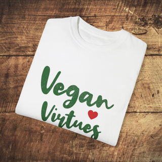 Vegan Virtues Garment-Dyed T-shirt Printify