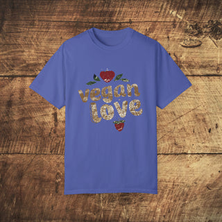 Vegan Love Garment-Dyed T-shirt Printify