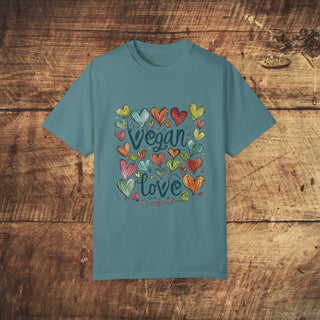 Vegan Love  Garment-Dyed T-shirt Printify