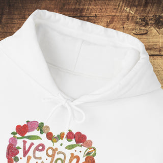 Vegan Love Heavy Blend™ Hooded Sweatshirt Printify