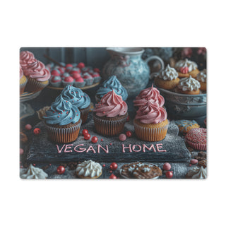 Vegan Home Tempered Glass Cutting Board Printify