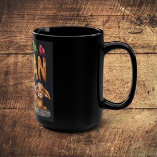 Vegan Black Mug, 15oz