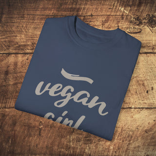 Vegan Girl Garment-Dyed T-shirt Printify