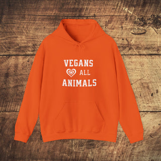 Vegans Love All Animals Heavy Blend™ Hooded Sweatshirt Printify