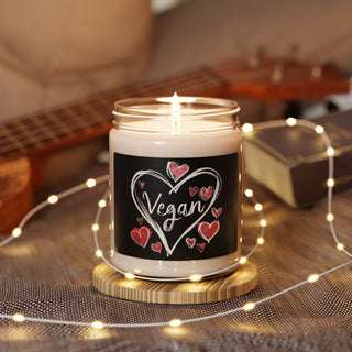 Vegan Hearts Scented Soy Candle, 9oz