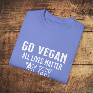 Go Vegan Unisex Garment-Dyed T-shirt