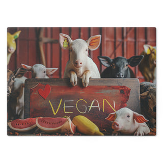 Vegan Tempered Glass Cutting Board Printify